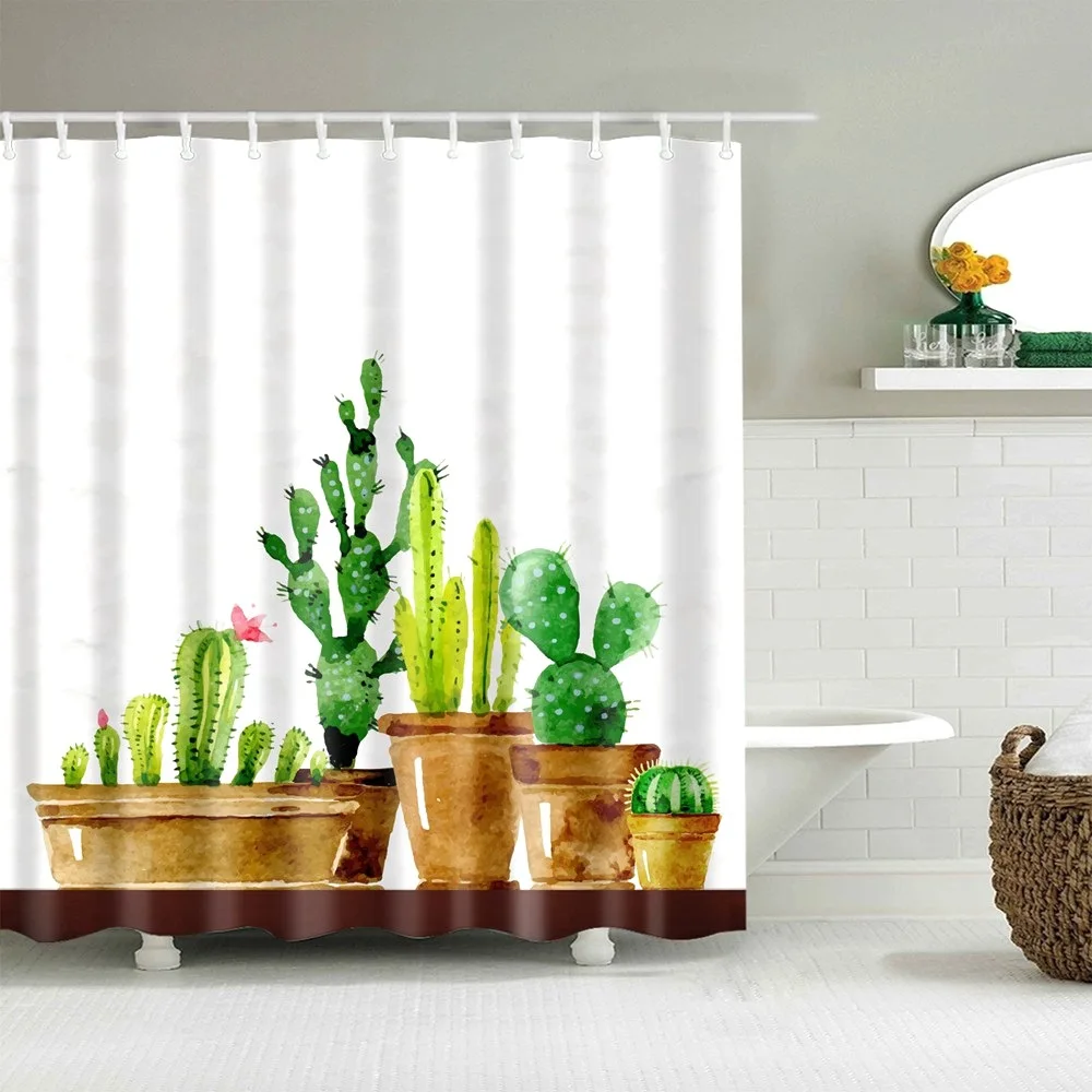 Занавеска для душа Dafield цветок яркие цветные винтажные Цветочные листья