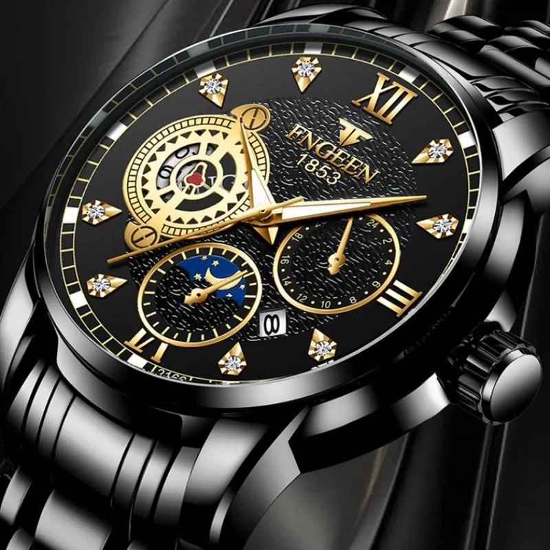 

Top Brand Luxury Watches for Men Fashion Business Steel Watch Men's Date Waterproof Quartz Luminous Wristwatch Relogio Masculino