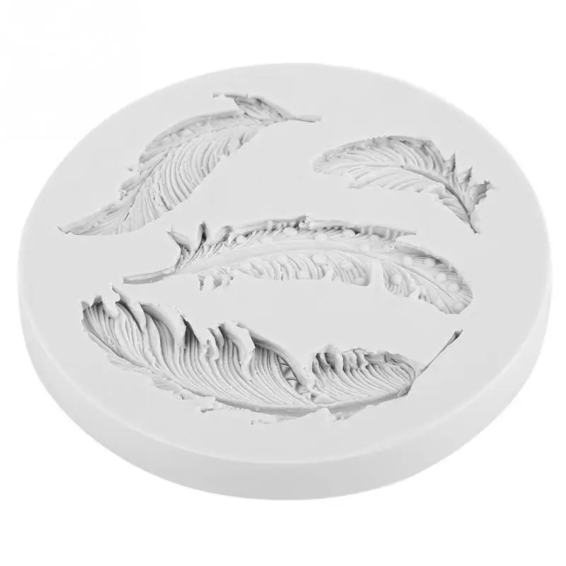 DIY силиконовые формы перьев помадка торт украшения плесень шоколада Плесень