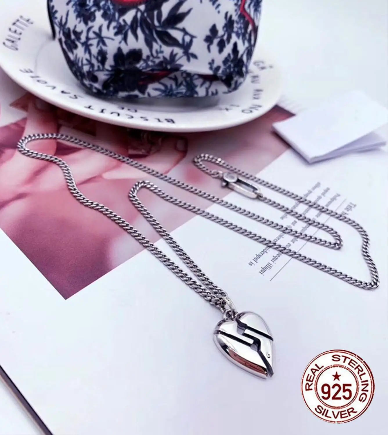 

G313 S925 Sterling Silver Necklace New Brand Couple Pattern Letter Personality Fashion Style Simple Style Gift Hot Sale