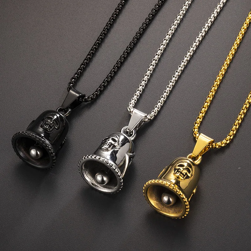 Ювелирные изделия Valily 1% ER череп Байкерский колокольчик кулон крыло из