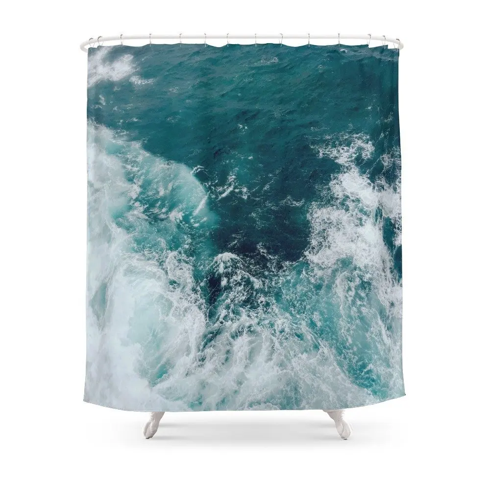 

Ocean Waves (Teal) Shower Curtain