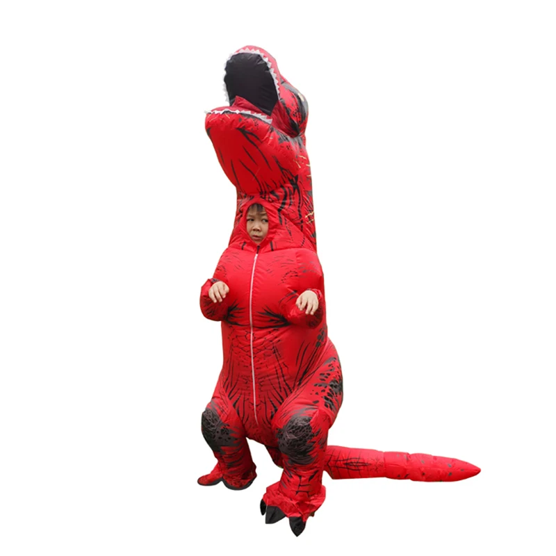 Надувной костюм для взрослых и детей с принтом динозавра Футболка костюмы