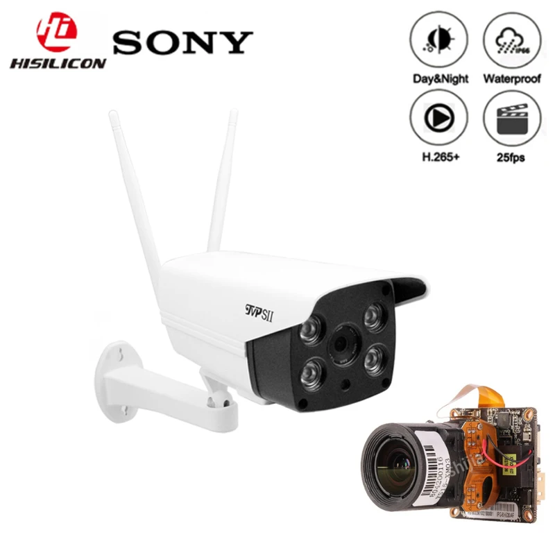 5MP/3MP/2MP 4 шт Массив светодиодный H.265 ICsee 25fps 128G ONVIF двух-аудио две антенны Водонепроницаемый WI-FI Беспроводной IP Камера
