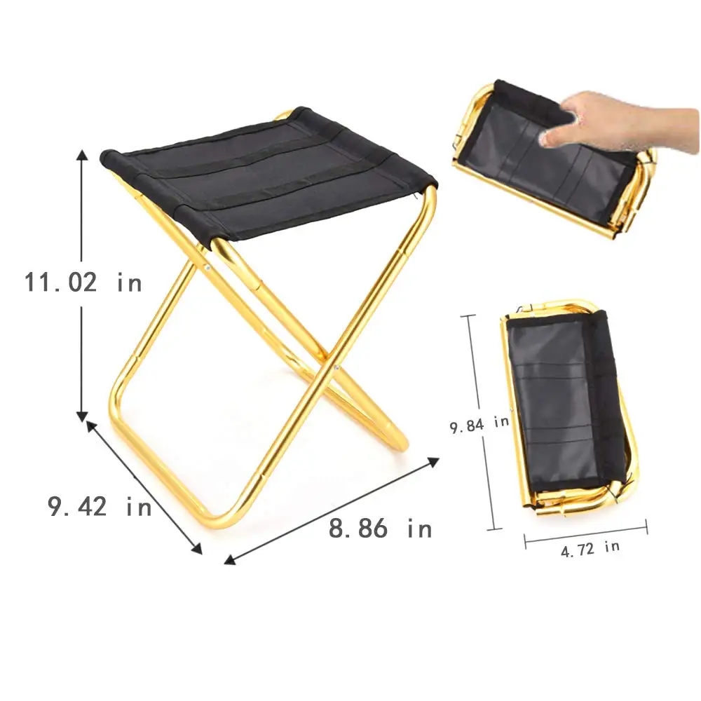Открытый мини складной стул 7075 Алюминиевый сплав рыбалка для кемпинга барбекю