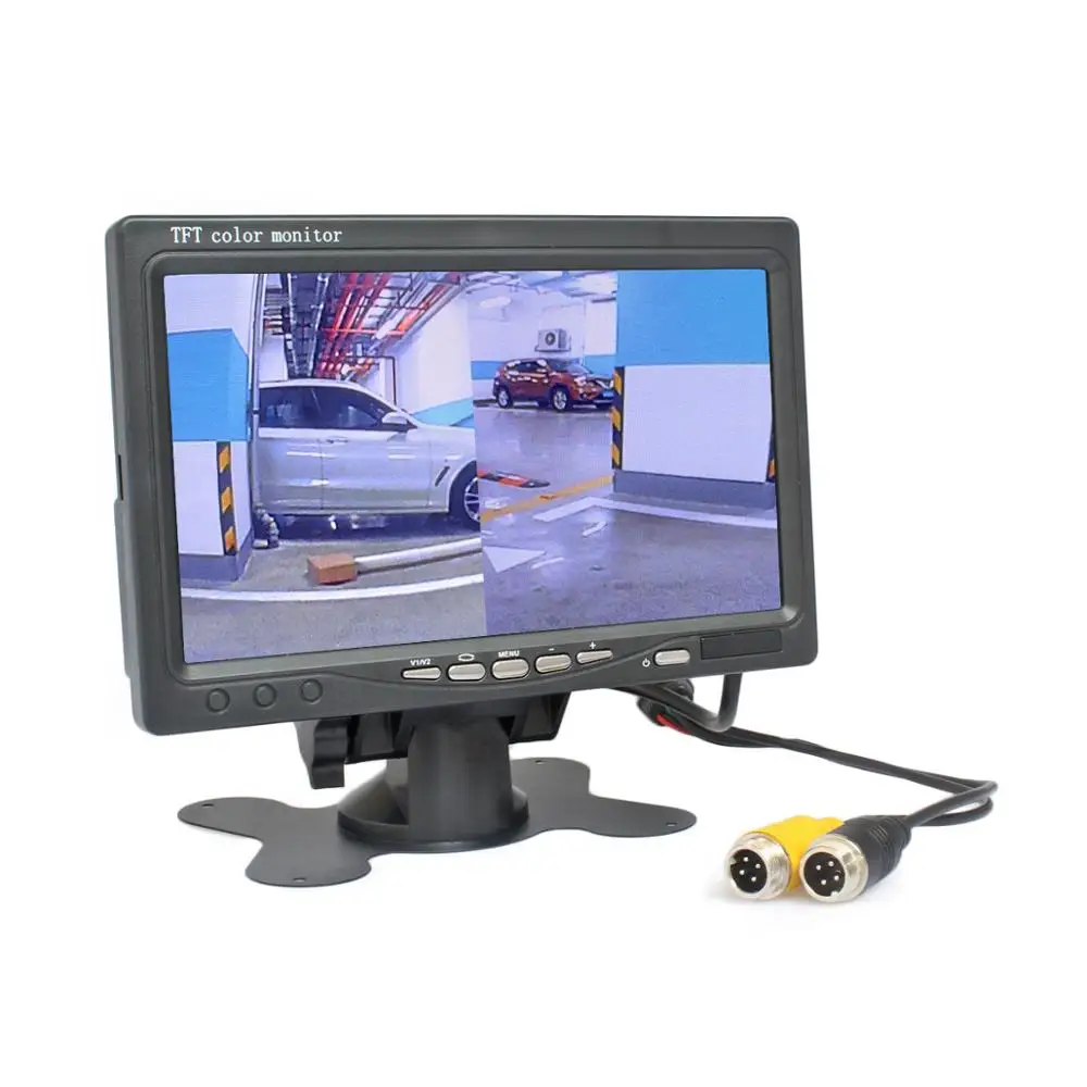 SMALUCK DC12V - 24V 7&quot 2 Split LCD Screen Car Monitor LED CCD Backup Rear View Camera System for Bus Houseboat Truck | Автомобили и