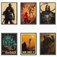 dark souls classic game kraft paper poster bar cafe living room dining room wall decorative paintings