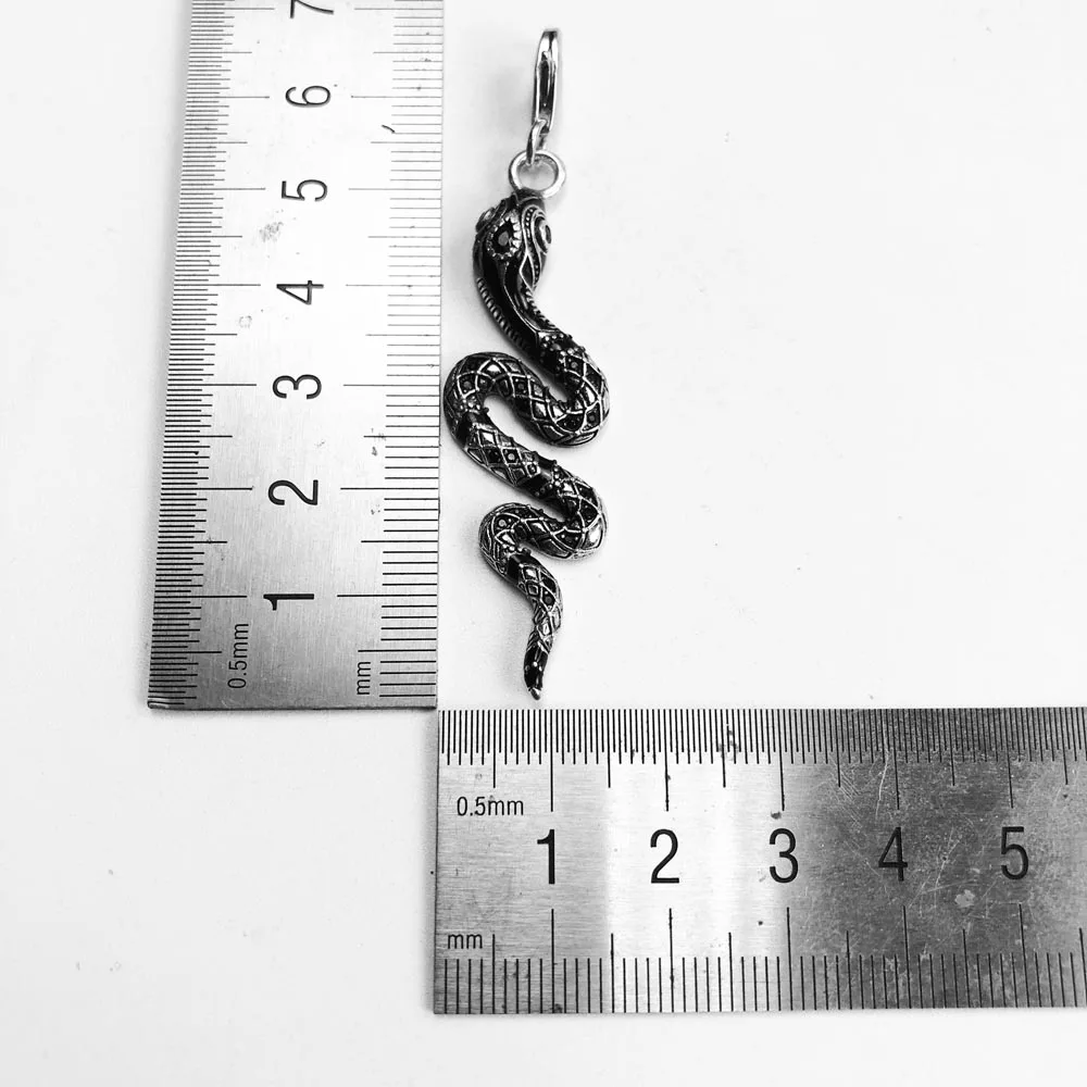 Черные Подвески в виде змеи Клубные ювелирные изделия европейском стиле для