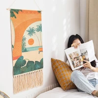 boho with handmade tassels hanging tapestry dorm hotel wall hanging cover blanket decor fabric home stay decoration accessories