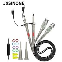 jxsinone p6100 oscilloscope probe kit dc 100mhz scope clip test probe 100mhz x1x10 for osciloscopio wholesale