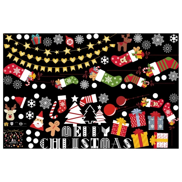 Рождественские наклейки на стену с изображением Санта Клауса рождественские