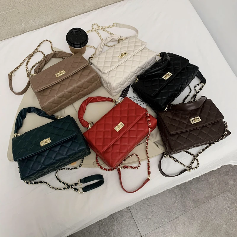 

Luxury Beautiful Women's Famous Brand Handbag Female 2021 Chain Crossbody Over The Shoulder Bag Fashion Shopper Leather Bag