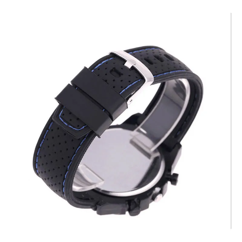 Часы мужские кварцевые с кожаным ремешком в стиле милитари | Наручные часы