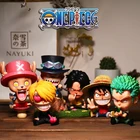 Фигурка Аниме One Piece Q Version, кукла Луффи Зоро сандзи нами, модель автомобиля ручной работы, украшения для детей, Рождественский подарок на день рождения, игрушка