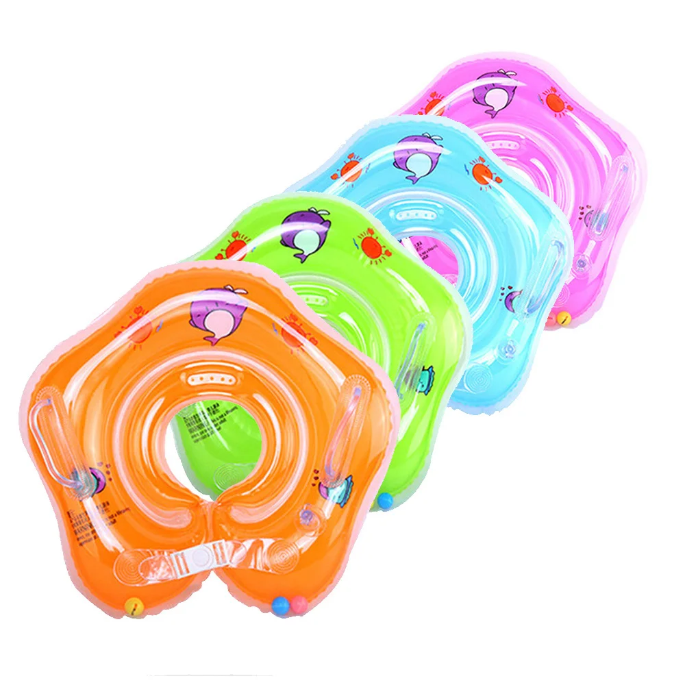 

8 Colors Baby Swimming Pool Accessories Neck Ring Tube Safety Infant Float Circle for Bathing Inflatable Water Swim Accessories