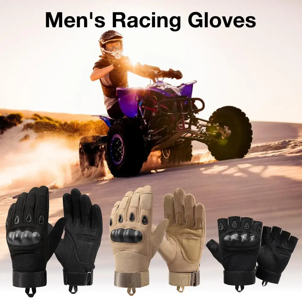 

Durable Microfiber Reinforced Leather Motorcycle Gloves Men's Racing Gloves Car Driving Outdoor Tactical Gloves Motors Supplies