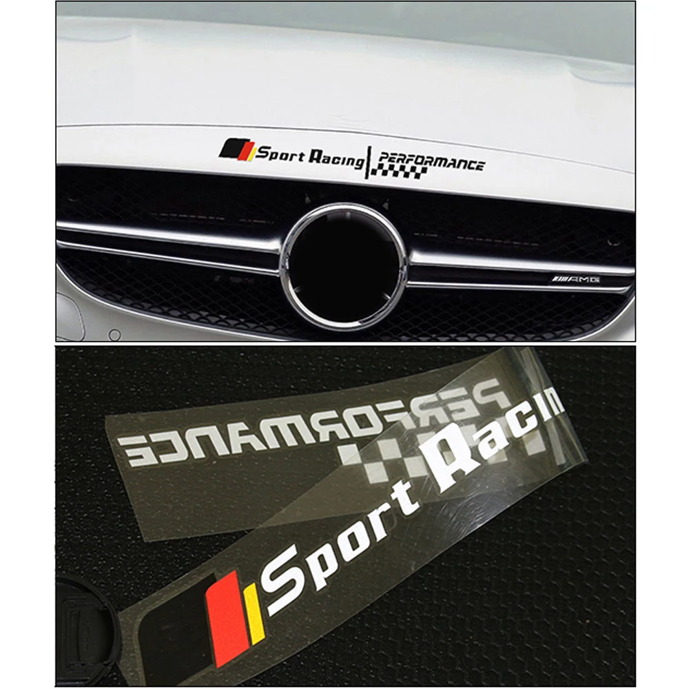 DSYCAR 2 шт. автомобильные спортивные гоночные стикеры крышка капота двигателя s