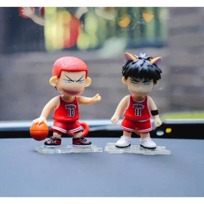

2pcs 8.5cm Slam Dunk Action Figure Akagi Takenori Mitsui Hisashi Collection Model Toys Birthday Gift For Boys