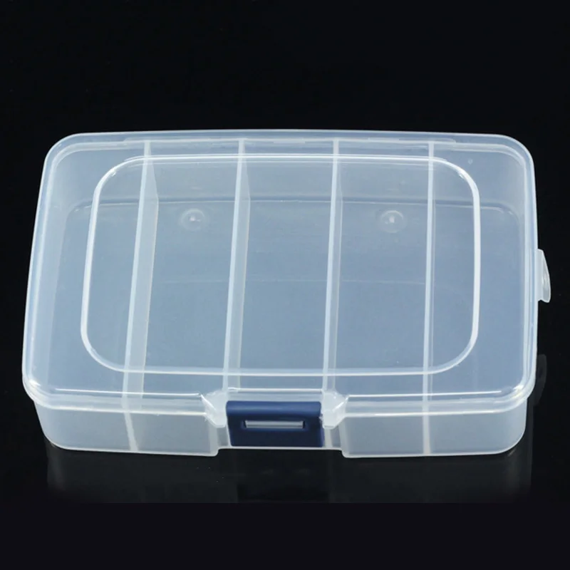 5 слотов прозрачная Квадратная Коробка Чехол держатель портативный ювелирные