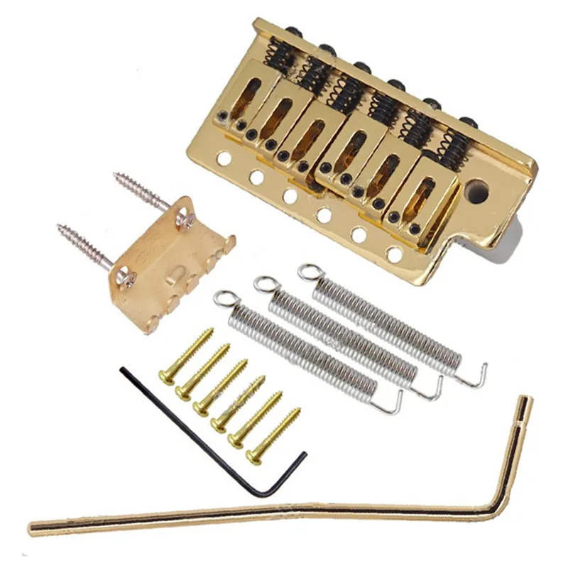 ein set von linkshänder elektrische gitarre brücke sattel einzel tremolo brücke system verdickt basis gitarre zubehör gitarre teil