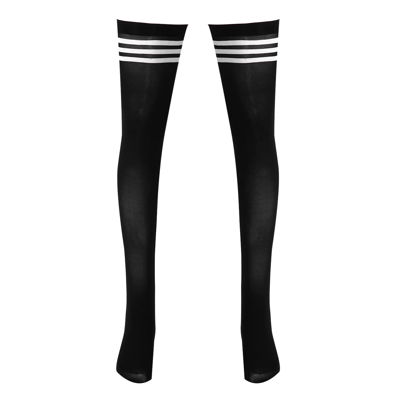 

Stripe Over Knee Socks Gifts Women Men Spring Sport Long Tude Socks Sexy Thigh High Nylon Long Stockings/Open Toes Stockings