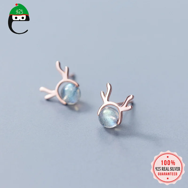 Женские серьги гвоздики ElfoPlataSi из 100% стерлингового серебра 925 пробы с животным