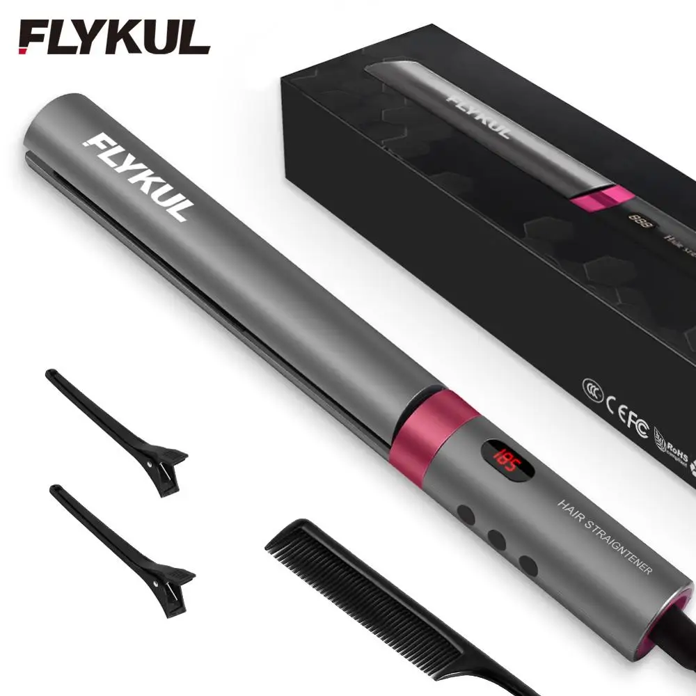 Выпрямитель для волос Flykul F018 утюжок 2 в 1 с низким электромагнитным излучением 7