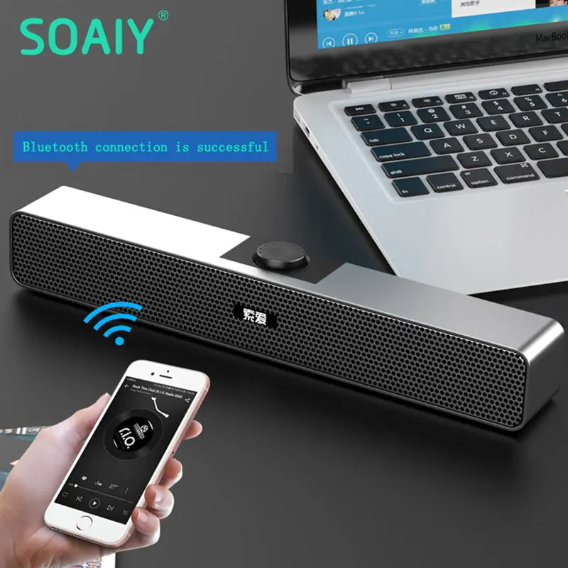Bluetooth музыкальный динамик ПК Проводная стерео звуковая панель USB полный диапазон