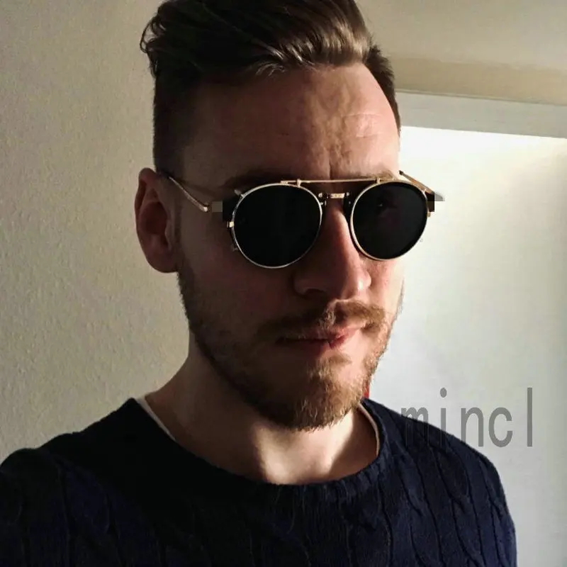 Новинка 2019 Мужская зеркальная оправа зажим для очков набор из 2 линз в стиле ретро