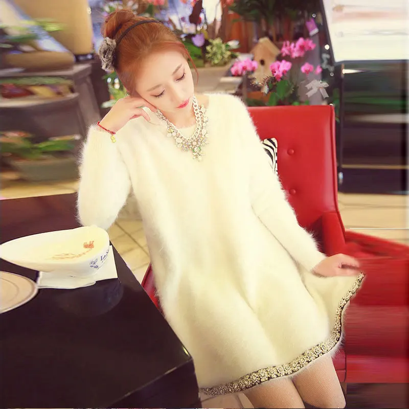 Новый свитер WTIANYUW женские зимние мохеровые пуловеры высокого качества