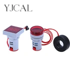 Миниатюрный светодиодный цифровой дисплей, амперметр 60-500 В переменного тока, диафрагма цифровой индикации 22 мм, сигнальная лампа, сигнаПредупреждение светильник ПА для лодки, диапазон 1-100a