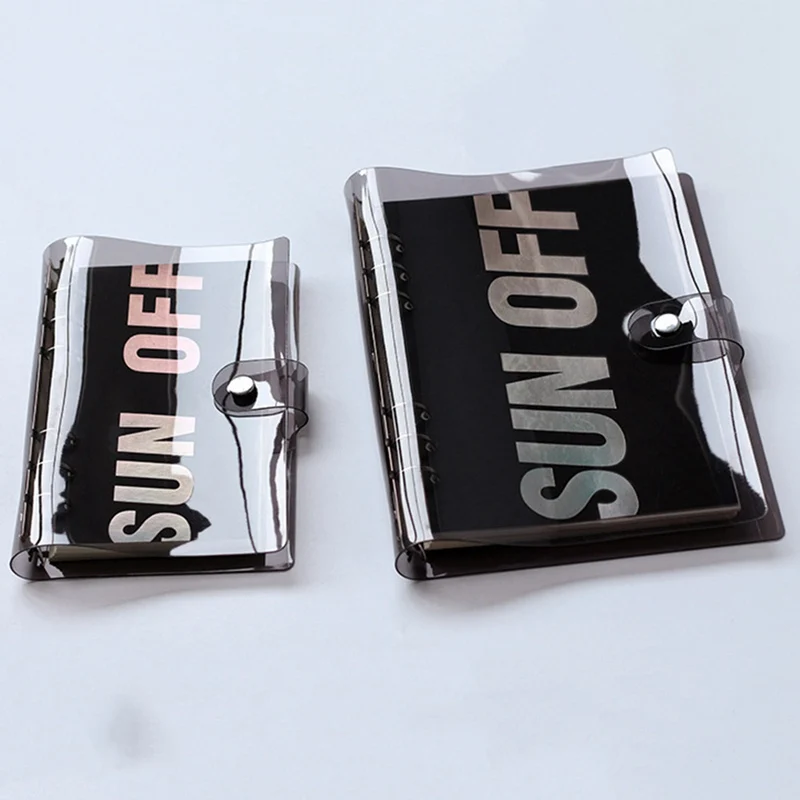 Прозрачный 6 отверстий связующий дневник планировщик Обложка A5 A6 спираль