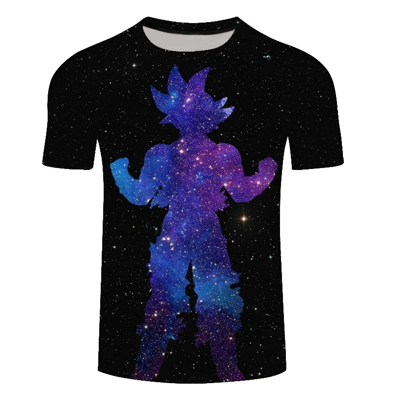 Плюс Размер 6XL Dragon Ball Goku модная футболка новые летние 3D мужские/женские футболки