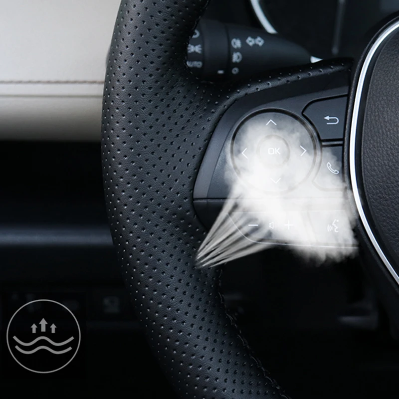 Подходящий чехол для руля абсолютно новый кожаный Rav4 сшитый вручную 2020|Чехлы на