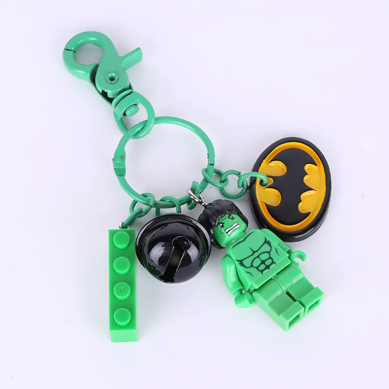 Креативная цепочка для ключей с басами и лайтером строительный блок мультяшный