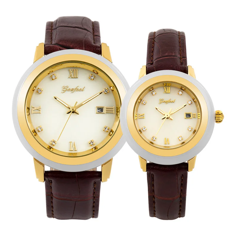 

RECEIVE MATERIAL WHITE CALENDAR WITH CITIZEN QUARTZ MOVEMENT 30 METERS WATERPROOF LEATHER STRAP WATCH A UNDERTAKES