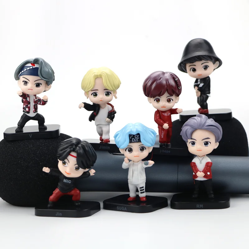 Новинка 7 шт./компл. экшн фигурки группы KPOP Star коллекционные игрушки Bangtan Group для