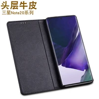 hot luxury genuine leather flip case for samsung galaxy note 20 ultra 10 plus leather half pack phone cover procases shockproof