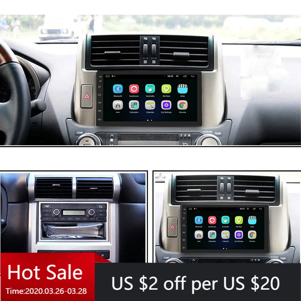 Автомагнитола 2 Din 7 дюймов Android 9 1 мультимедийный плеер Универсальная