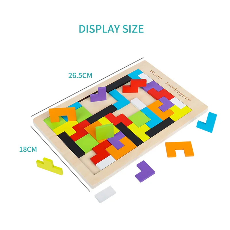 Головоломки волшебный Tangram детские деревянные развивающие игры хобби Детские