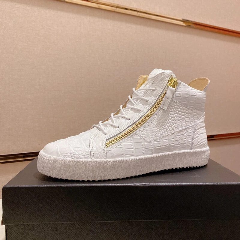 Кроссовки мужские на шнуровке высокие спортивные туфли роскошные дизайнерские