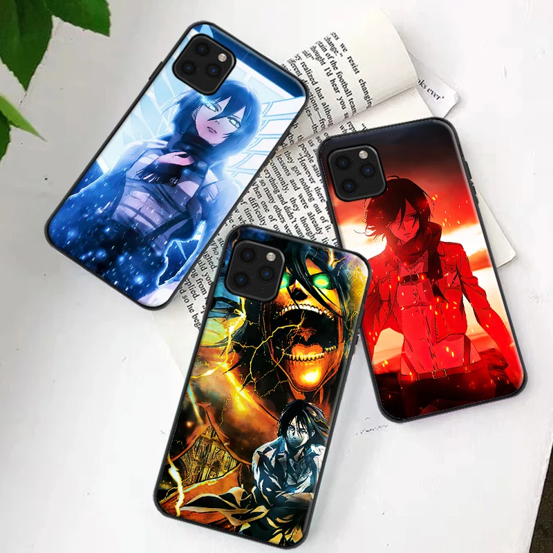 

Attack On Titan Japanese Anime Phone Case For iPhone 6 6S 7 8 X XS XR XS Max 11 12 13 13 Pro Mini SE 2020 Back Cover Funda Capa