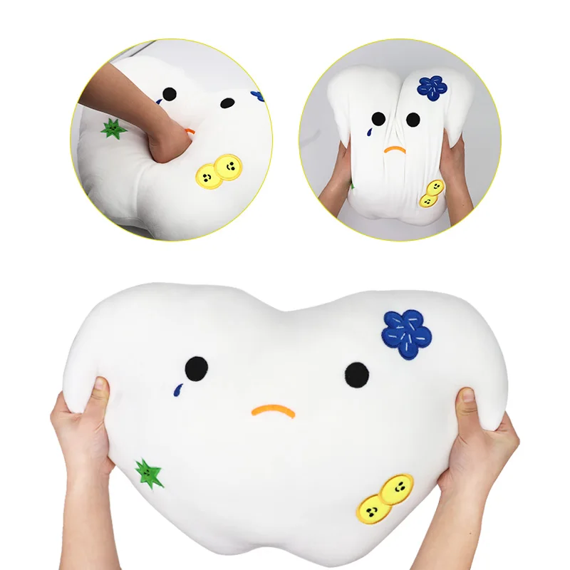 

1pc Cute Cartoon Dental Tooth Shape Pillow Plush Toy Dentistry Clinic Bolster Pillow Stuffed Soft Cushion for Kids Gift