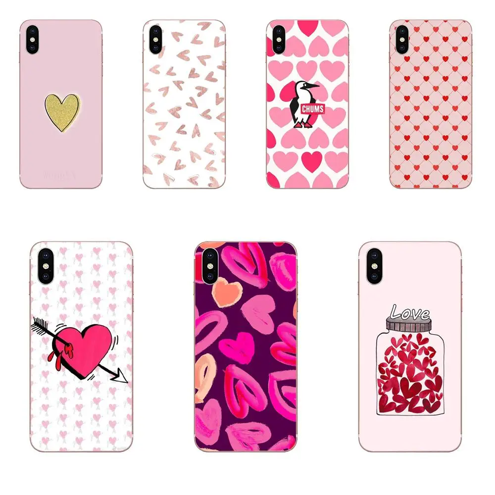 Красный розовый подстилка для влюбленных маленькое сердце чехол LG G2 G3 G4 G5 G6 G7 K4 K7 K8