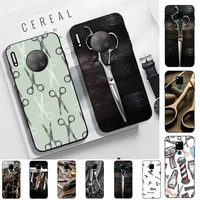 fhnblj stylist scissors phone case for huawei mate 20 10 lite pro x honor paly y 6 5 7 9 prime 2018 2019