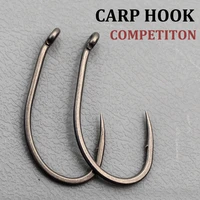 20pcslot carp fishing ptfe coating barbed hooks japan brand quality chod hair rigs hooks for competition accessory