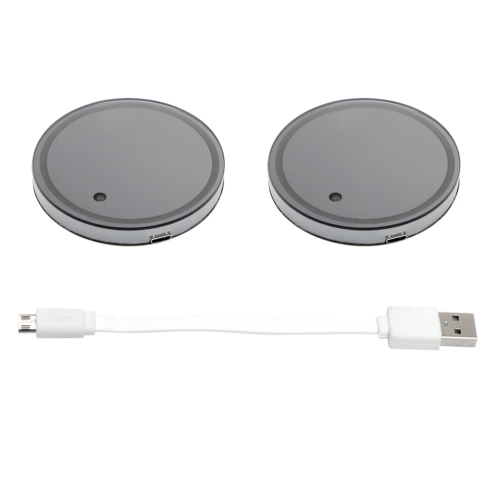 

LEEPEE 2PCS USB Charge Car RGB Light Pad Car Cup Holder Bottom Pad Light Atmosphere Switchable