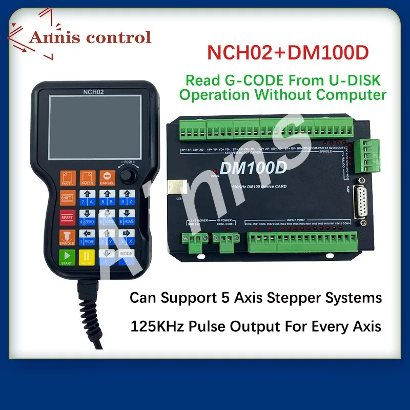 NCH02,CNC hareket kontrolörü NCH02 3/4/5 eksen kolu denetleyici CNC işleme oyma makinesi sondaj ve freze makinesi