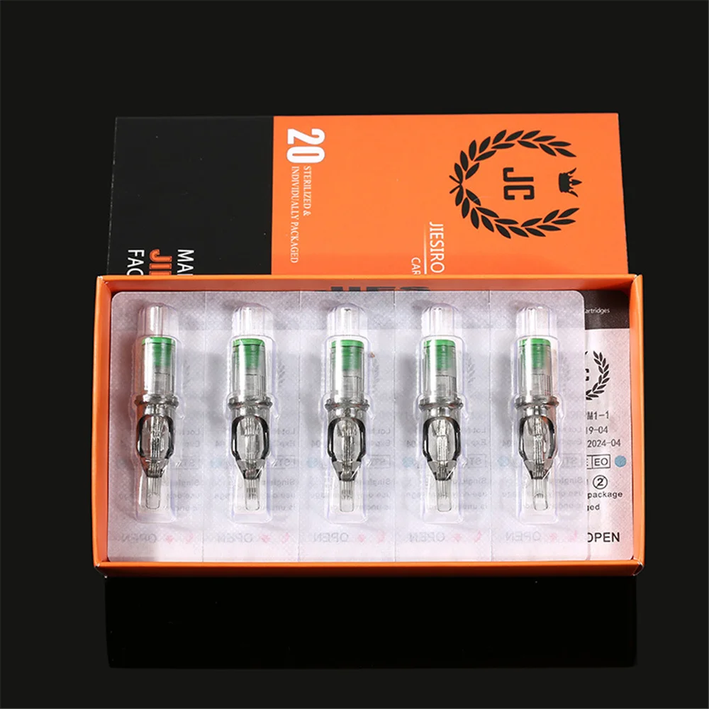 

Картриджи для татуировок RL/RS/M1/RM одноразовые, полуперманентные, 20 шт.