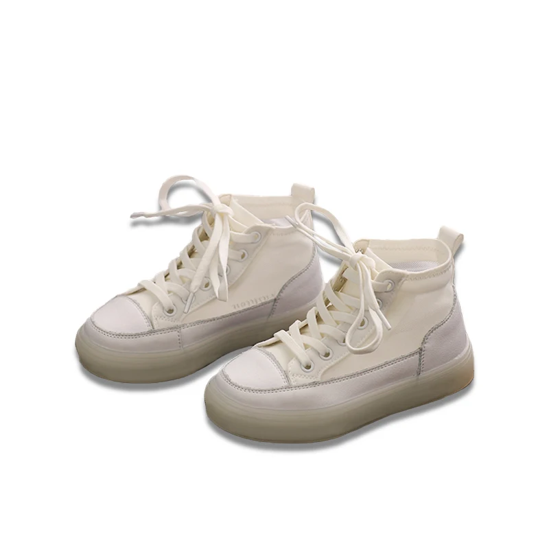 Детская кожаная спортивная обувь для бега детская повседневная средней высоты